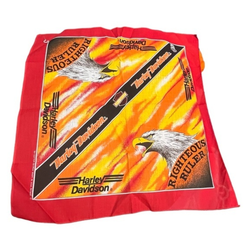 Harley Davidson vintage bandana righteous ruler shows wear